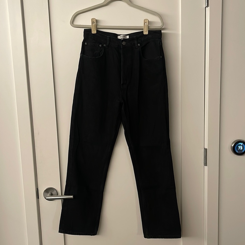 Reformation Black Straight Leg Pants